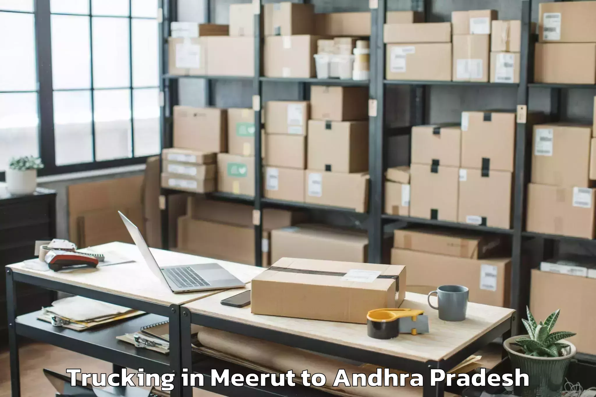 Easy Meerut to Pendurthi Trucking Booking